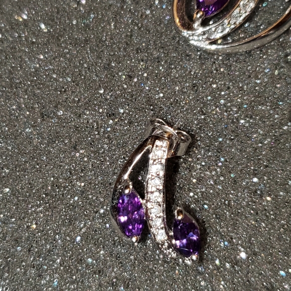 Amethyst Necklace and Earrings - Picture 3 of 6